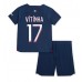 Billige Paris Saint-Germain Vitinha Ferreira #17 Børnetøj Hjemmebanetrøje til baby 2023-24 Kortærmet (+ korte bukser)
